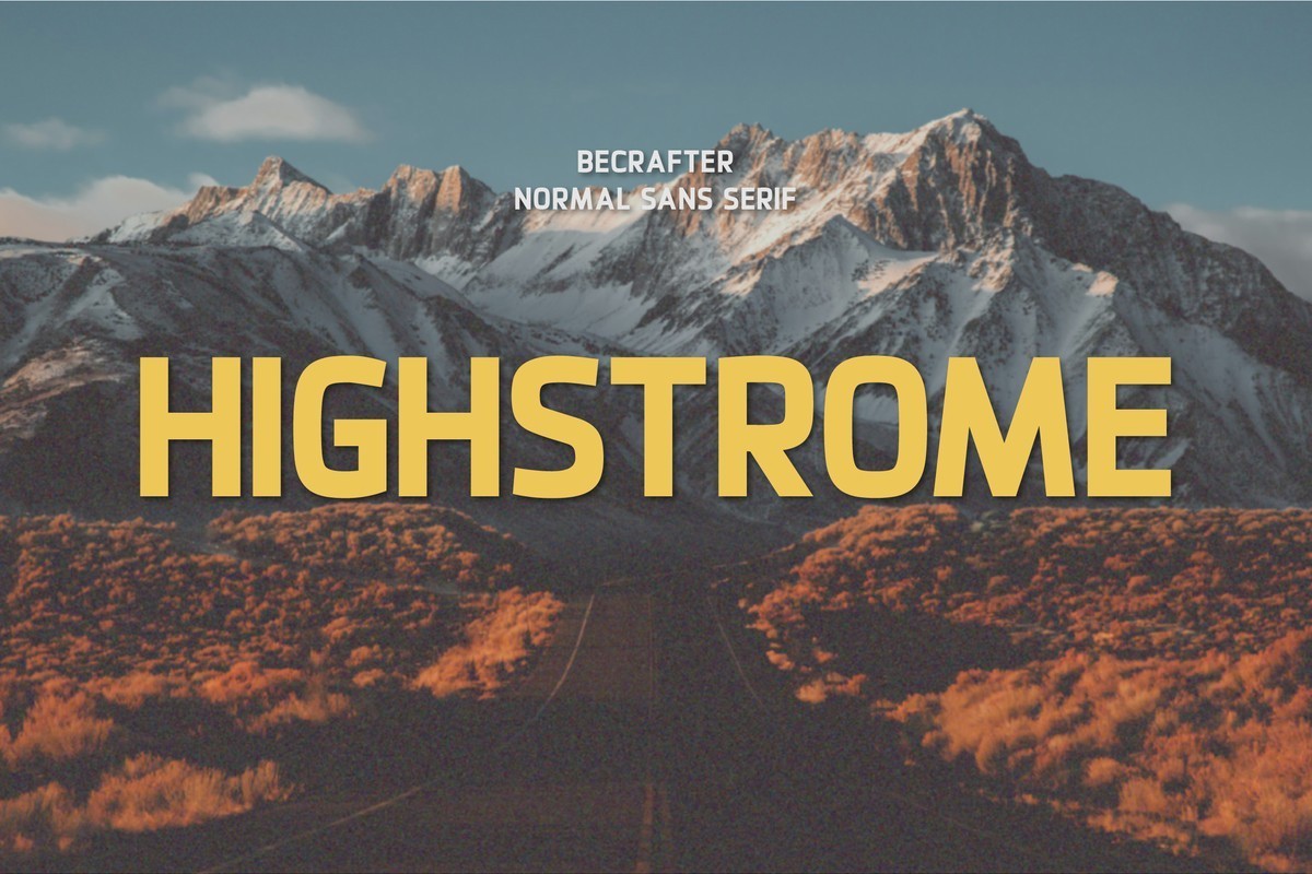 Beispiel einer Highstrome Regular-Schriftart