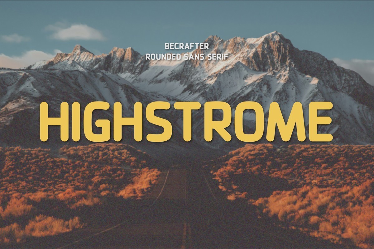 Beispiel einer Highstrome Rounded-Schriftart