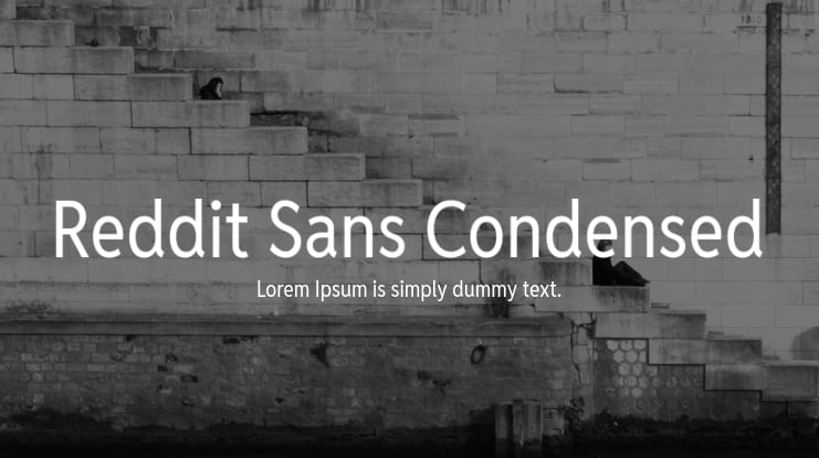 Beispiel einer Reddit Sans Condensed-Schriftart