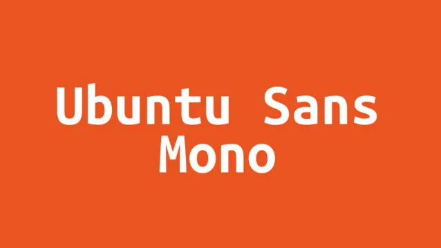 Beispiel einer Ubuntu Sans Mono Regular-Schriftart