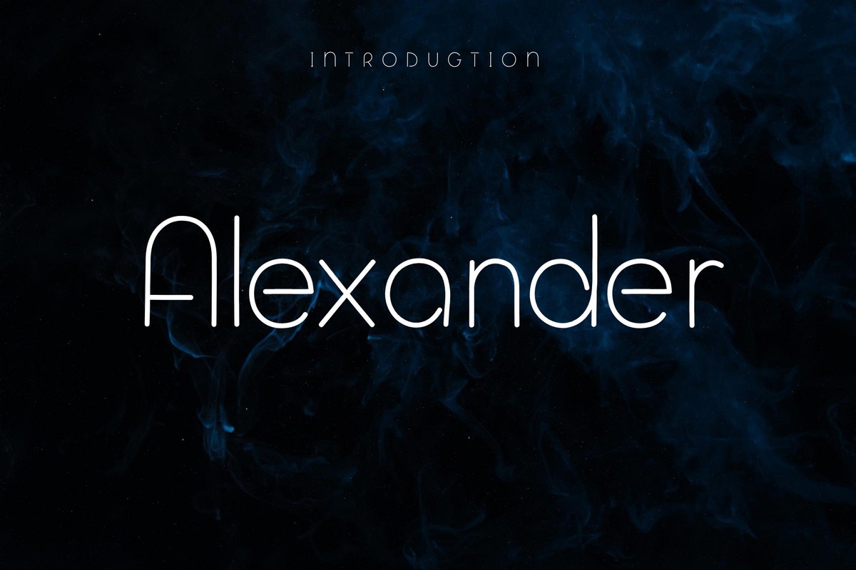 Beispiel einer Alexander-Schriftart