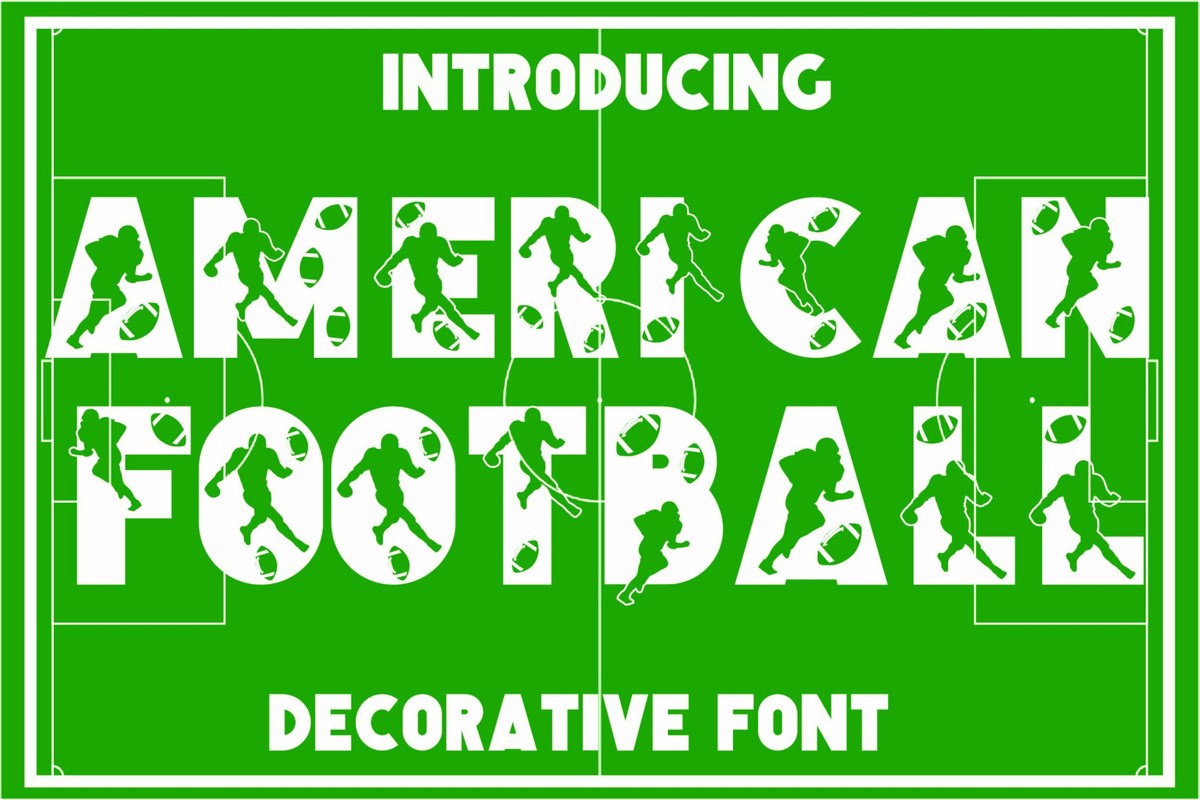 Beispiel einer American Football-Schriftart