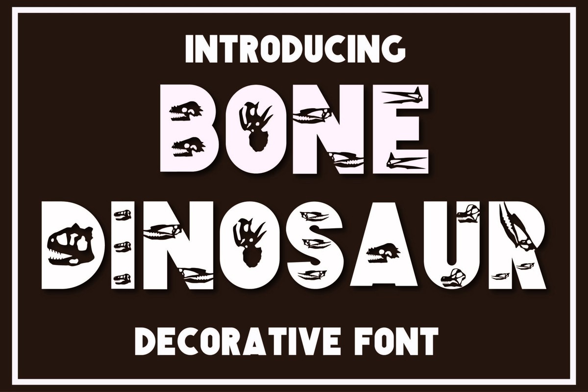 Beispiel einer Bone Dinosaur-Schriftart