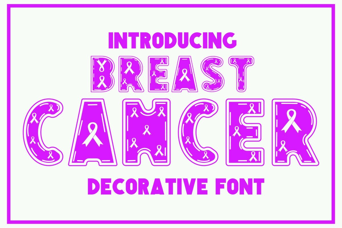 Beispiel einer Breast Cancer-Schriftart