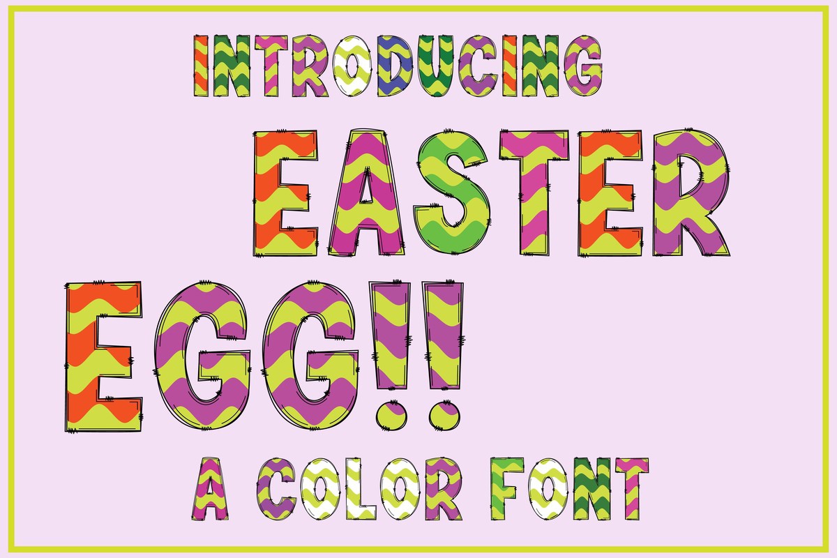Beispiel einer Easter Egg-Schriftart