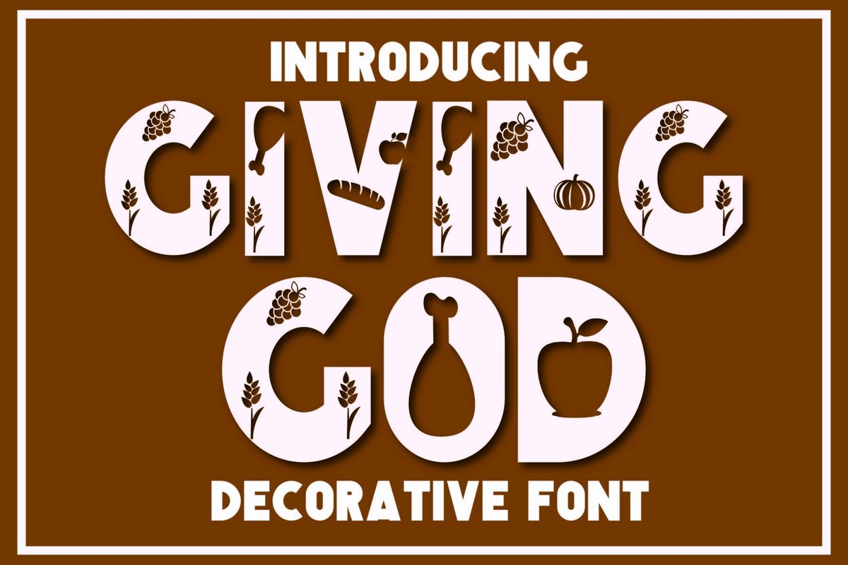 Beispiel einer Giving God-Schriftart