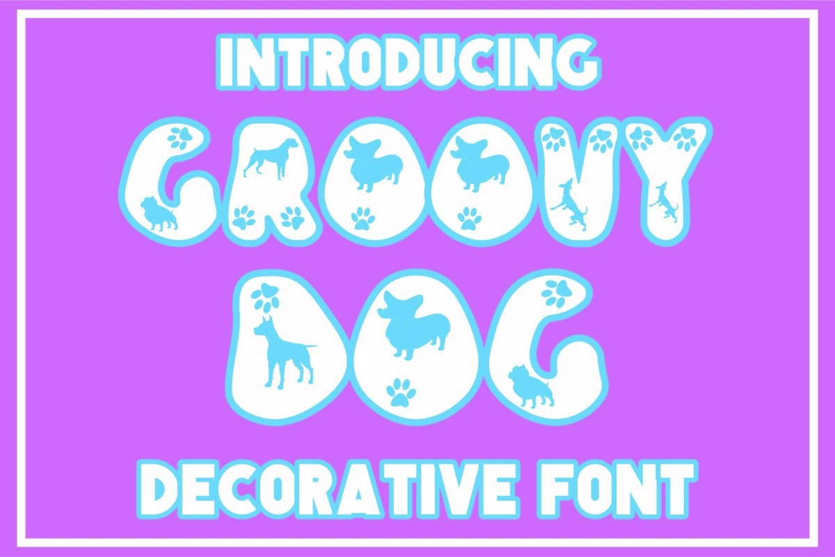 Beispiel einer Groovy Dog-Schriftart