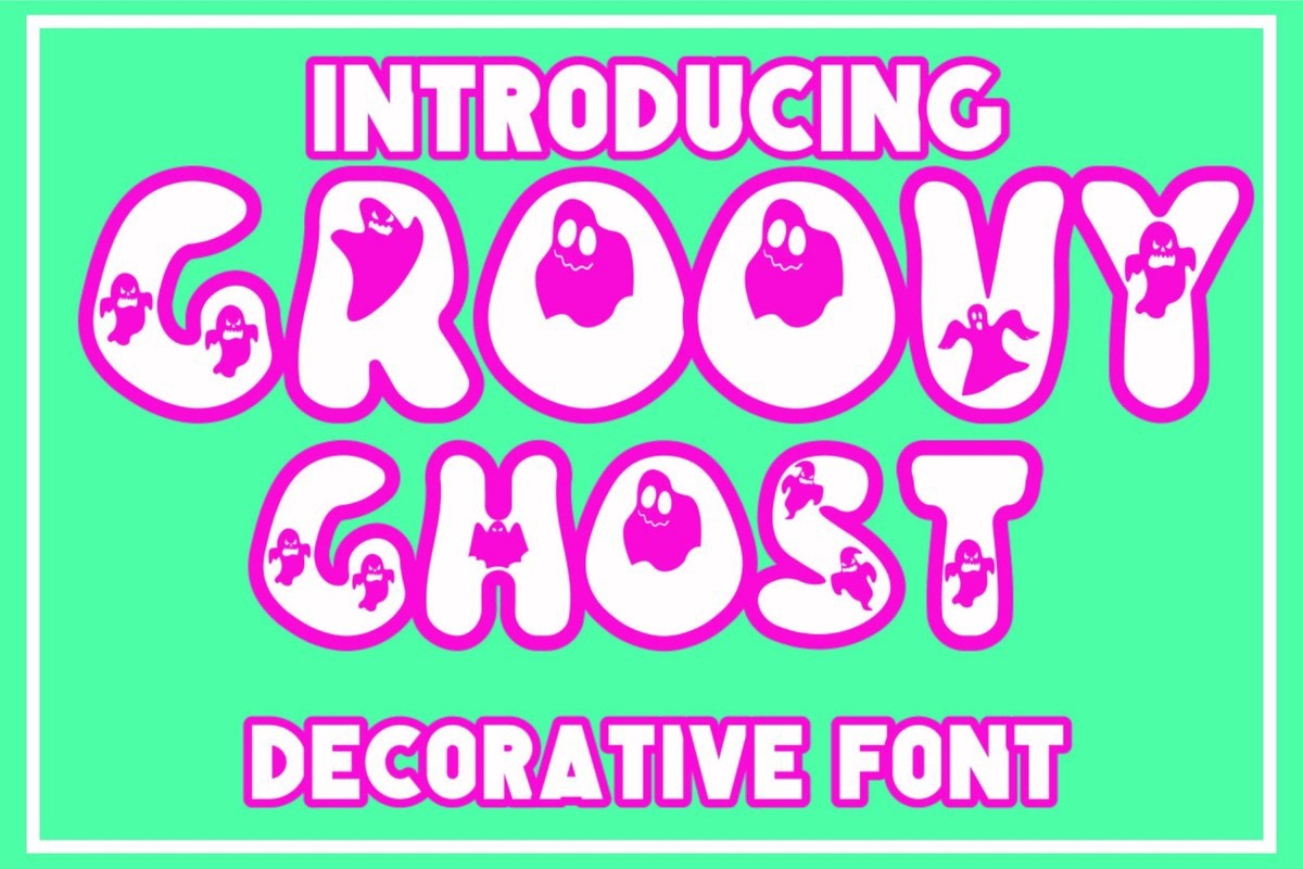 Beispiel einer Groovy Ghost-Schriftart