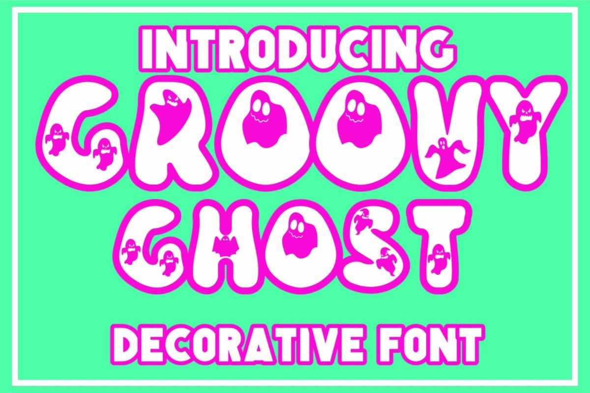 Beispiel einer Groovy Ghost Regular-Schriftart