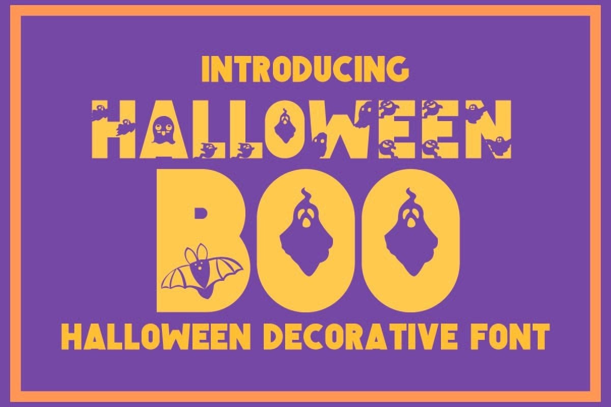 Beispiel einer Halloween Boo-Schriftart