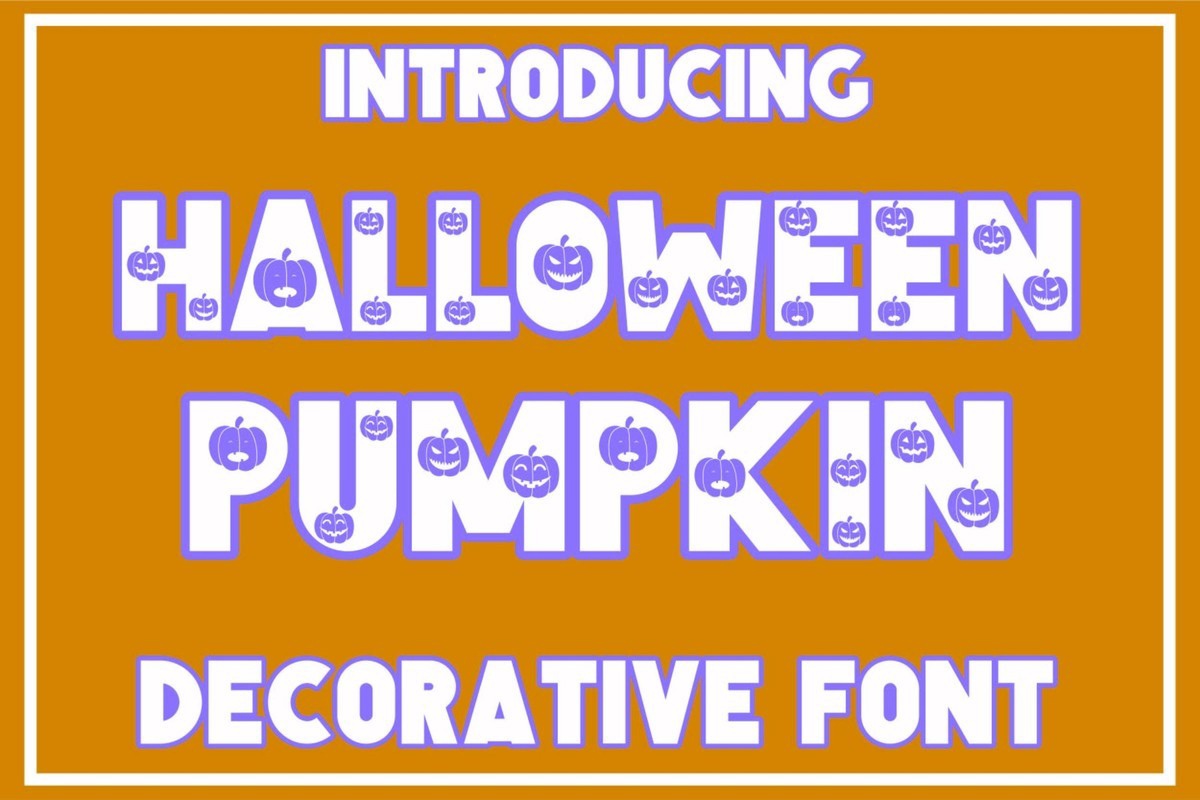 Beispiel einer Halloween Pumpkin-Schriftart