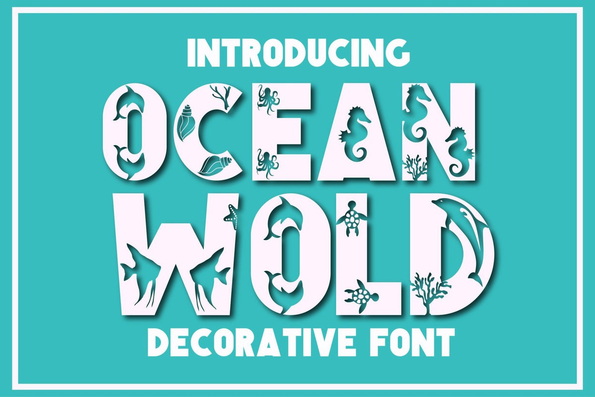Beispiel einer Ocean Wold Regular-Schriftart