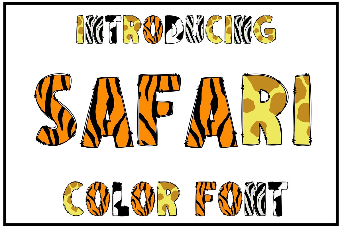 Beispiel einer Safari-Schriftart