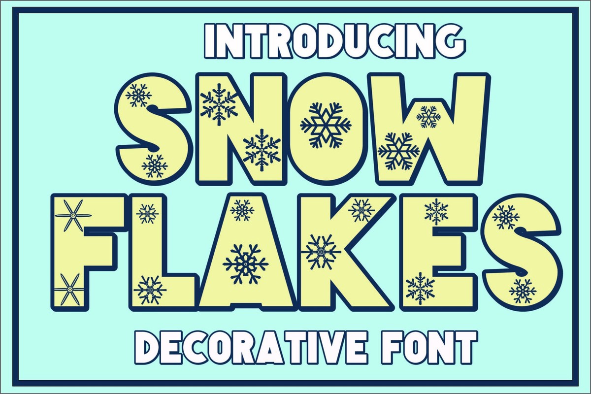 Beispiel einer Snow Flakes-Schriftart