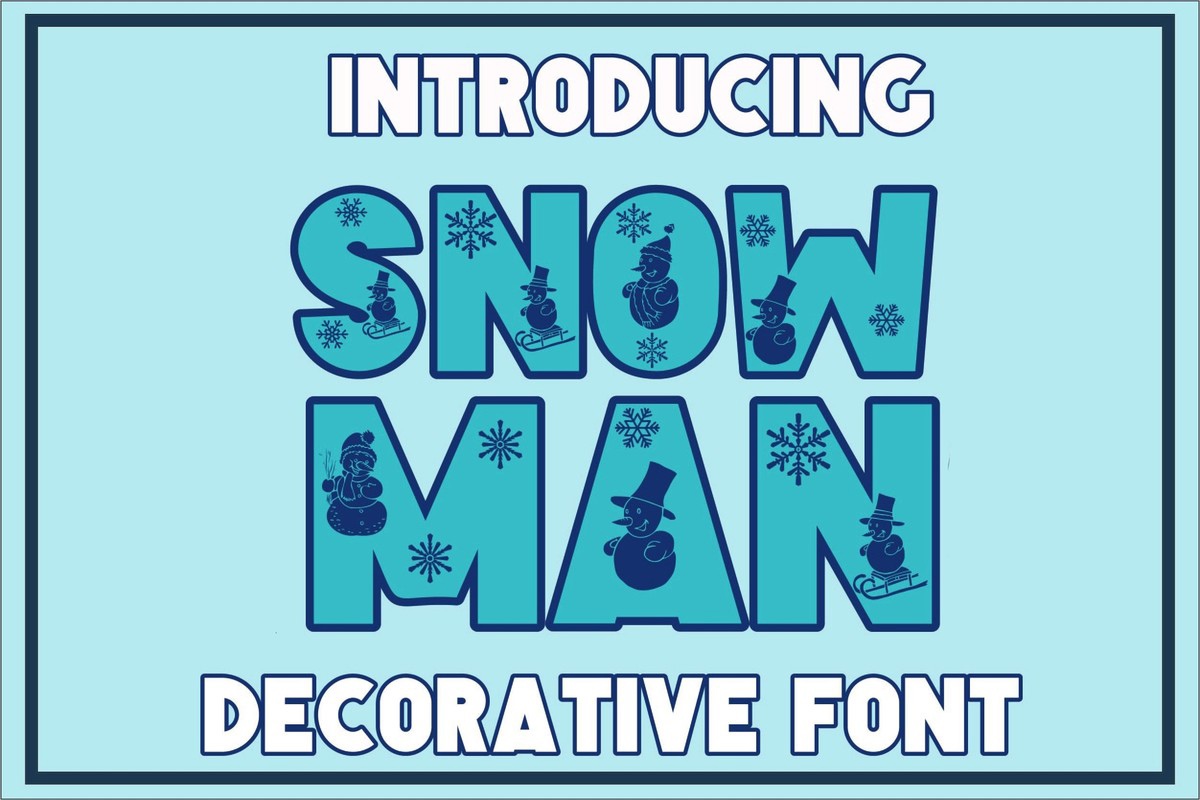 Beispiel einer Snowman-Schriftart