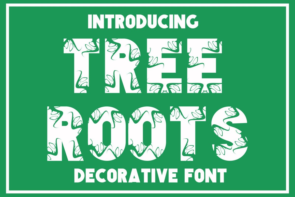 Beispiel einer Tree Roots-Schriftart