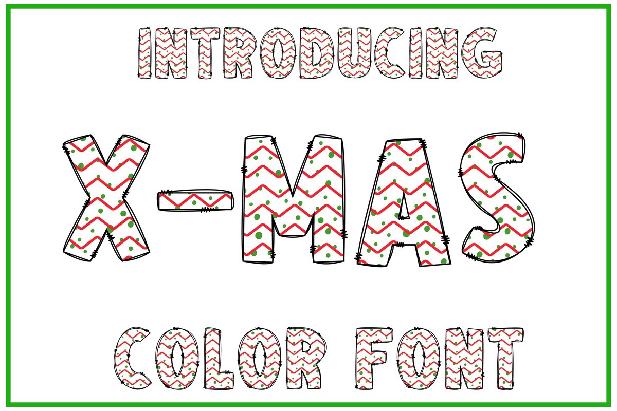 Beispiel einer X-mas-Schriftart