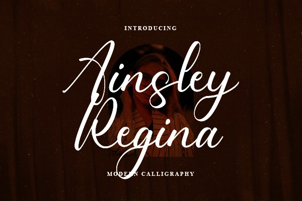 Beispiel einer Ainsley Regina-Schriftart