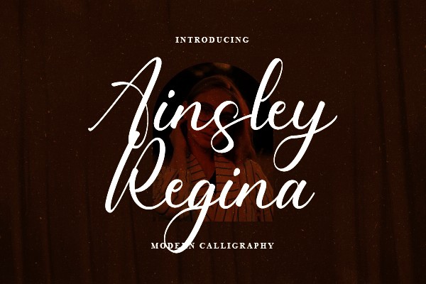 Beispiel einer Ainsley Regina Regular-Schriftart