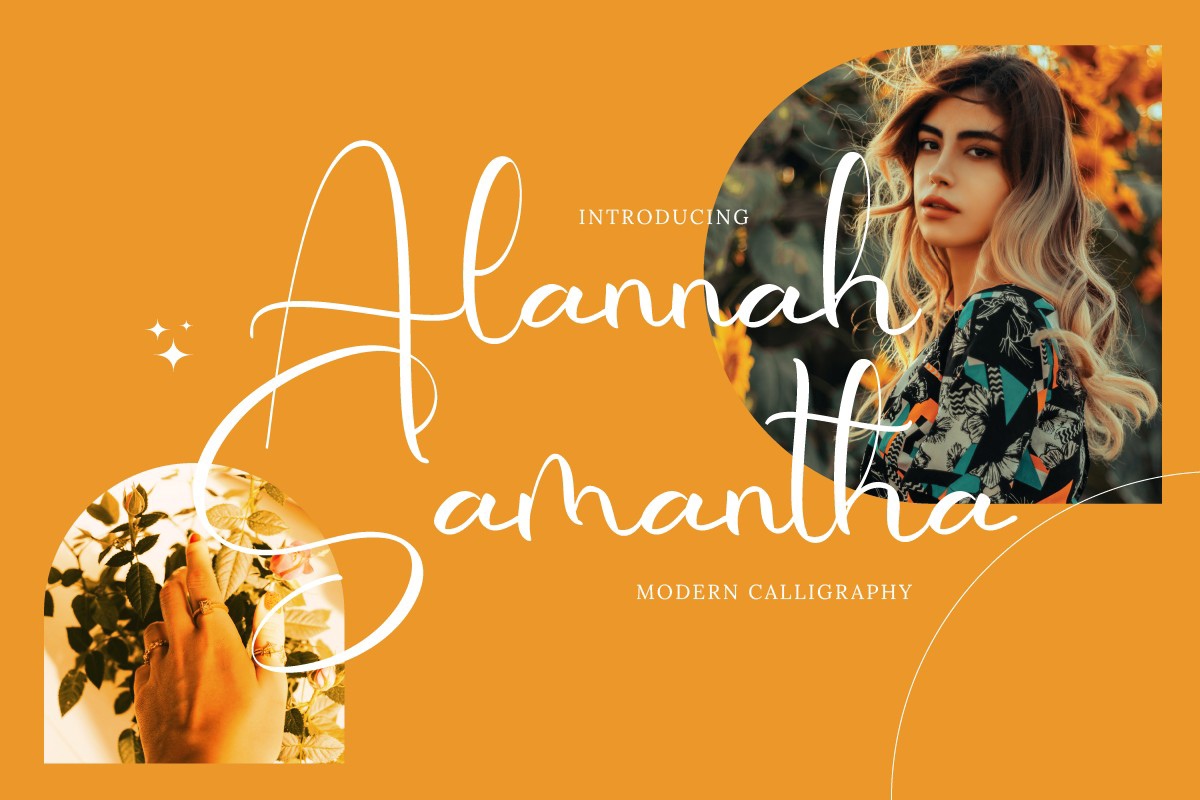 Beispiel einer Alannah Samantha Regular-Schriftart