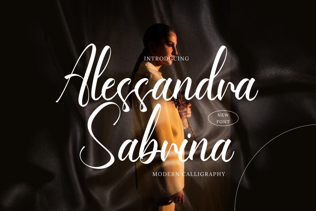 Beispiel einer Alessandra Sabrina Regular-Schriftart