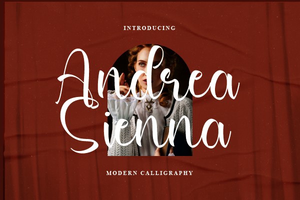 Beispiel einer Andrea Sienna-Schriftart