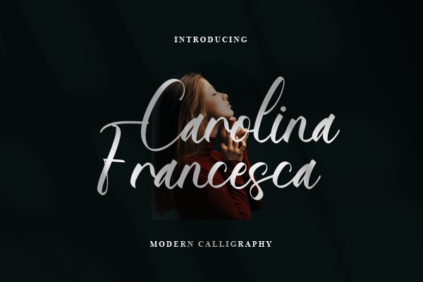 Beispiel einer Carolina Francesca-Schriftart
