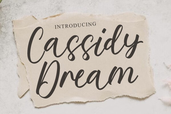 Beispiel einer Cassidy Dream-Schriftart