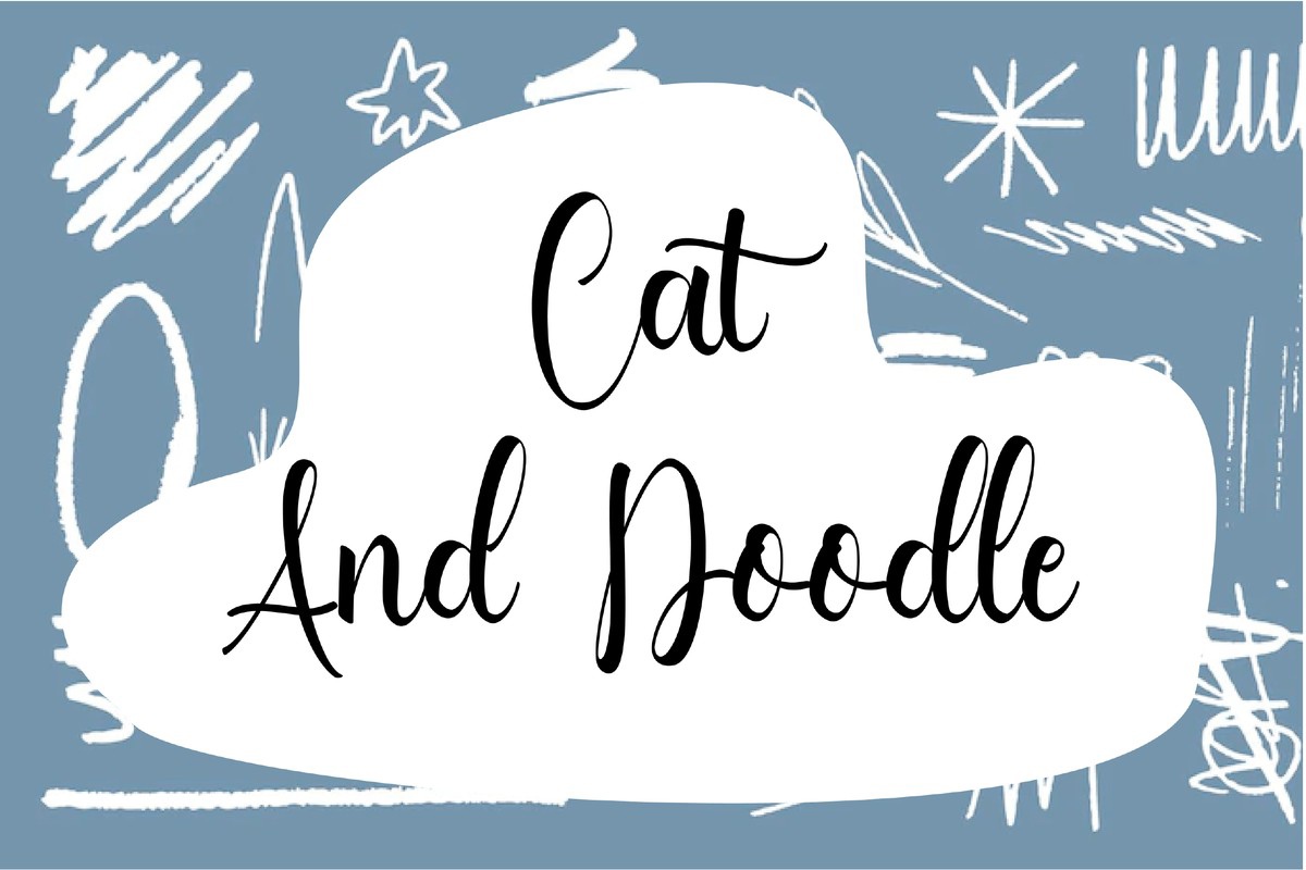Beispiel einer Cat and Doodle-Schriftart