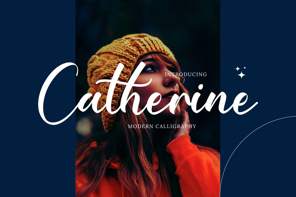 Beispiel einer Catherine Regular-Schriftart