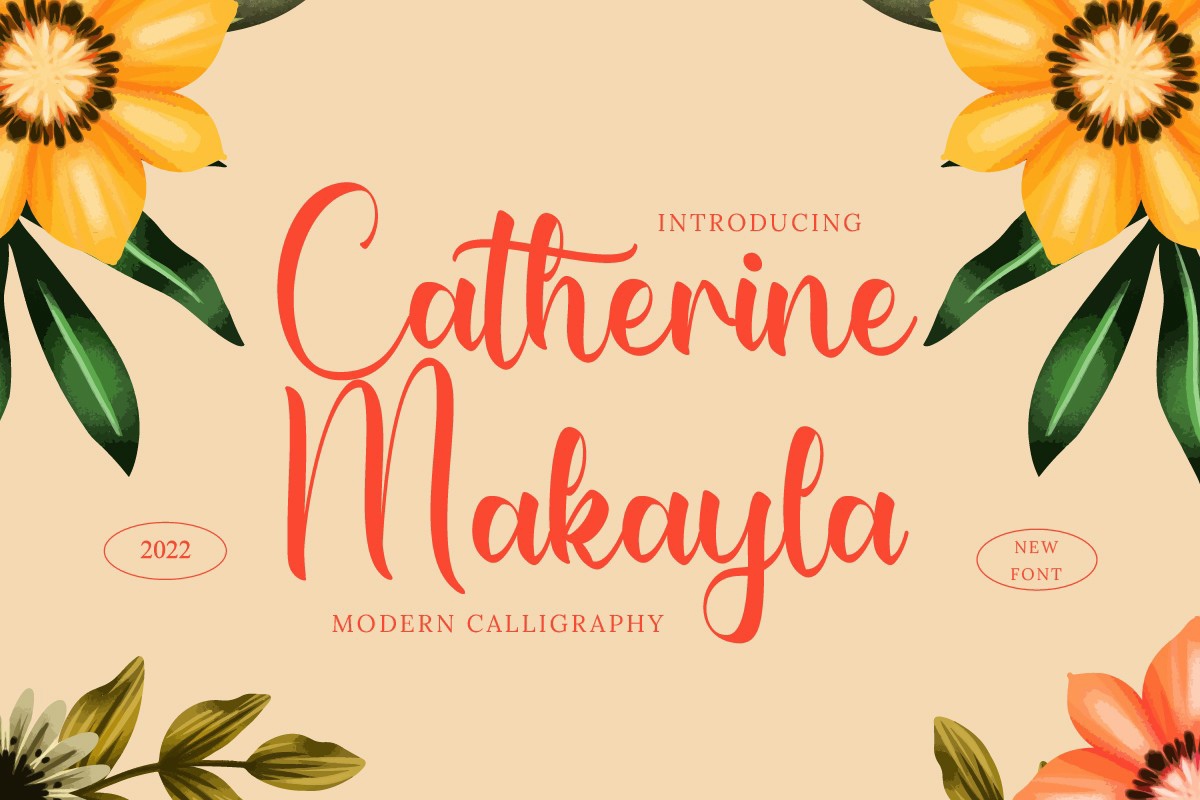 Beispiel einer Catherine Makayla Regular-Schriftart