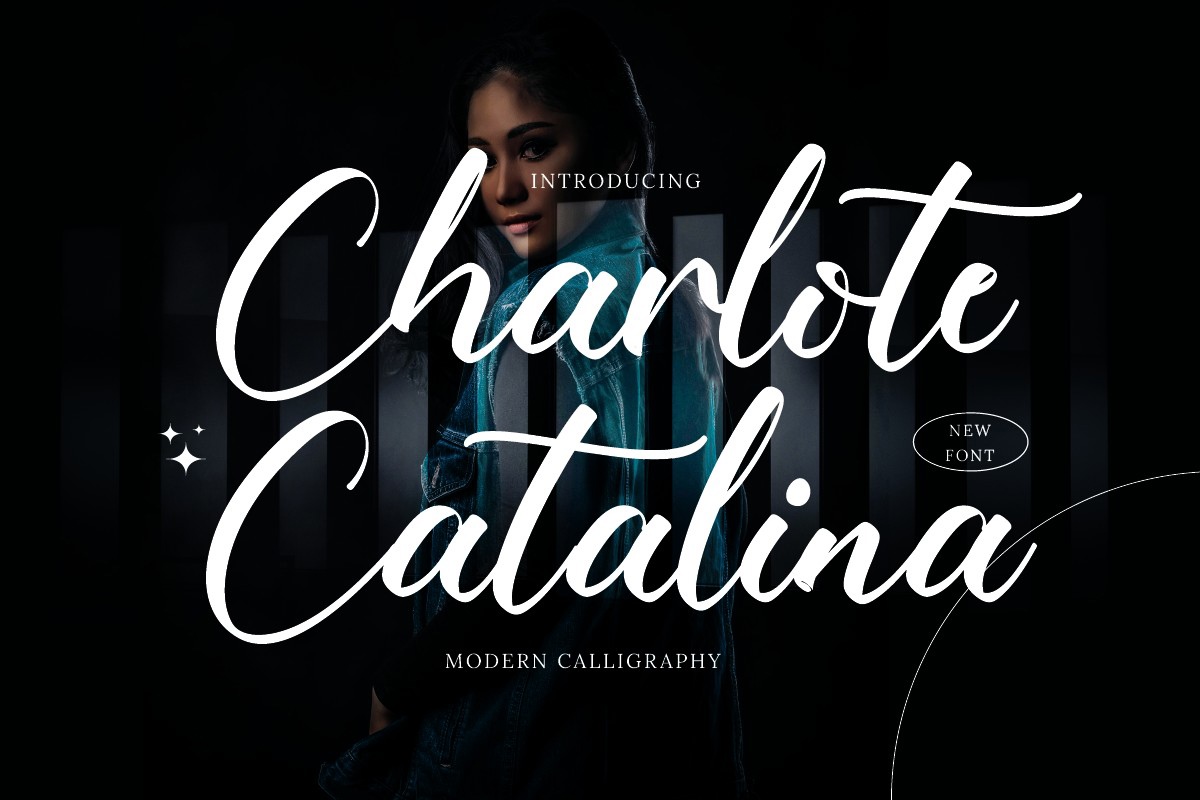 Beispiel einer Charlote Catalina-Schriftart