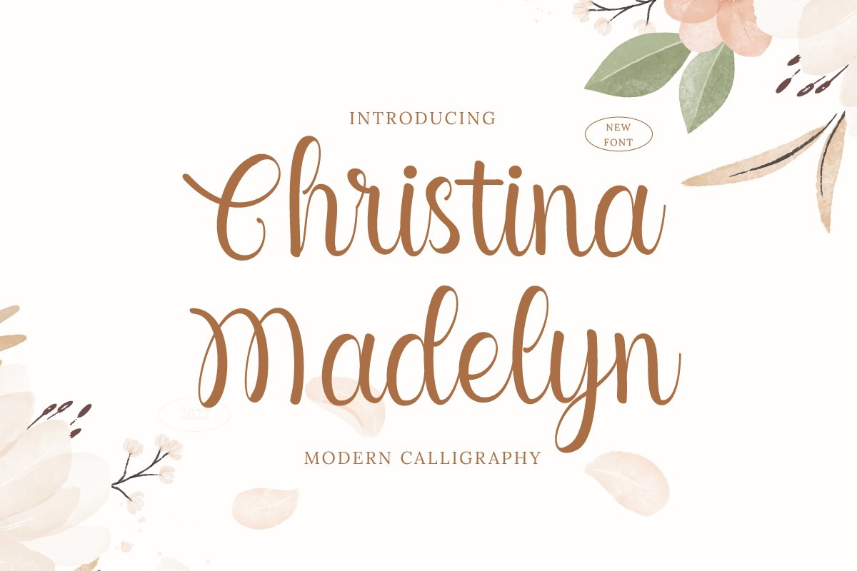 Beispiel einer Christina Madelyn-Schriftart