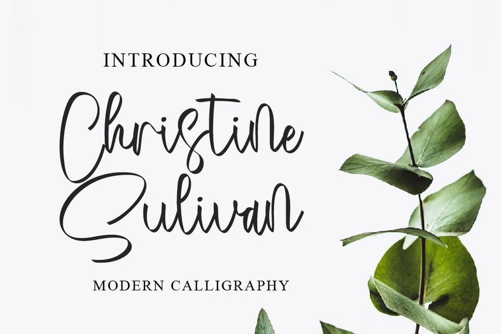 Beispiel einer Christine Sulivan-Schriftart