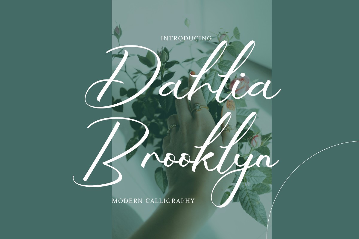 Beispiel einer Dahlia Brooklyn-Schriftart