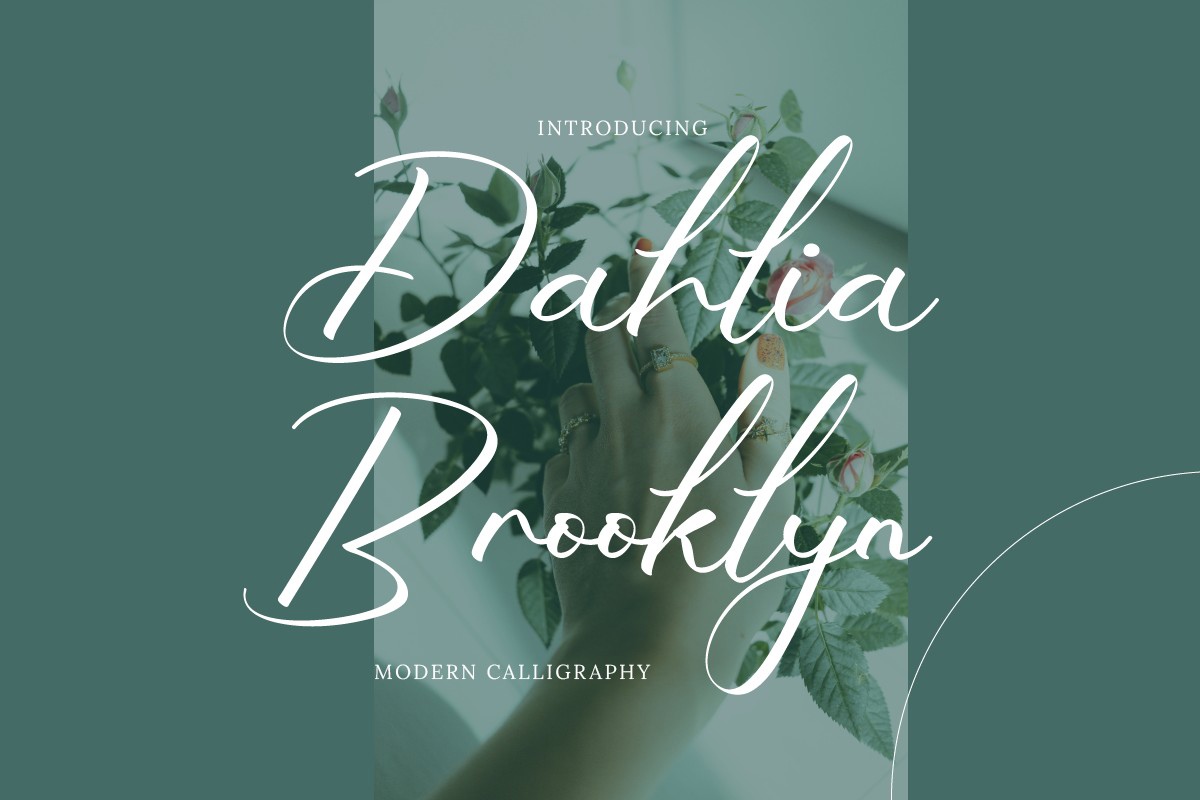 Beispiel einer Dahlia Brooklyn Regular-Schriftart