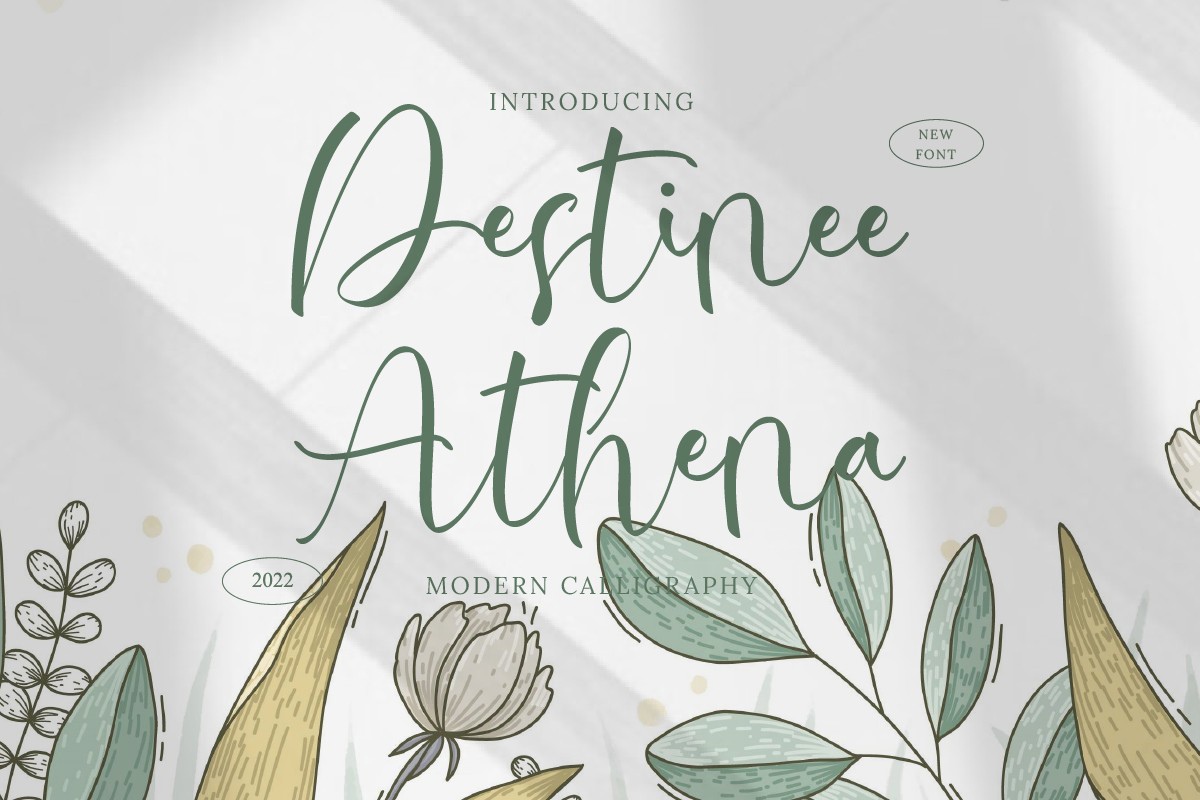 Beispiel einer Destinee Athena-Schriftart