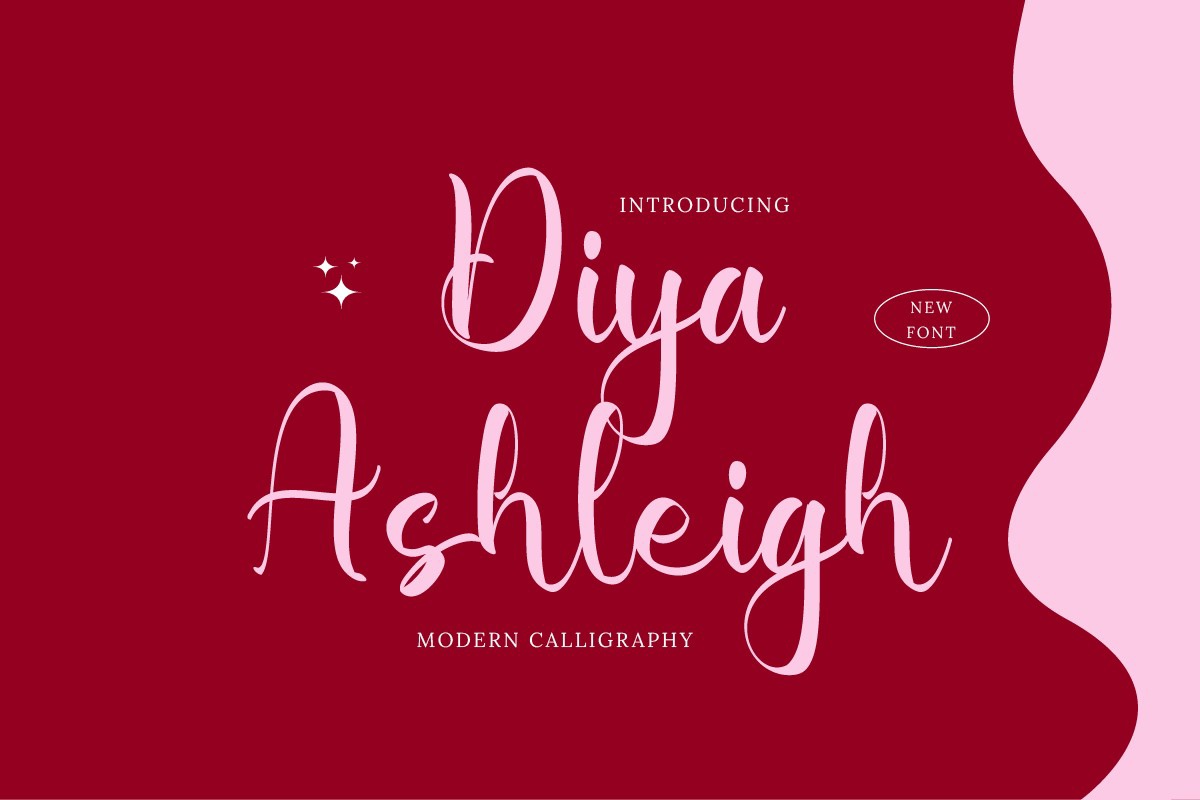 Beispiel einer Diya Ashleigh Regular-Schriftart