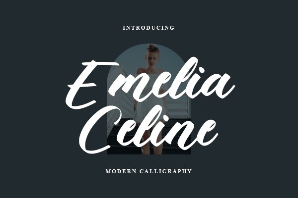 Beispiel einer Emelia Celine-Schriftart