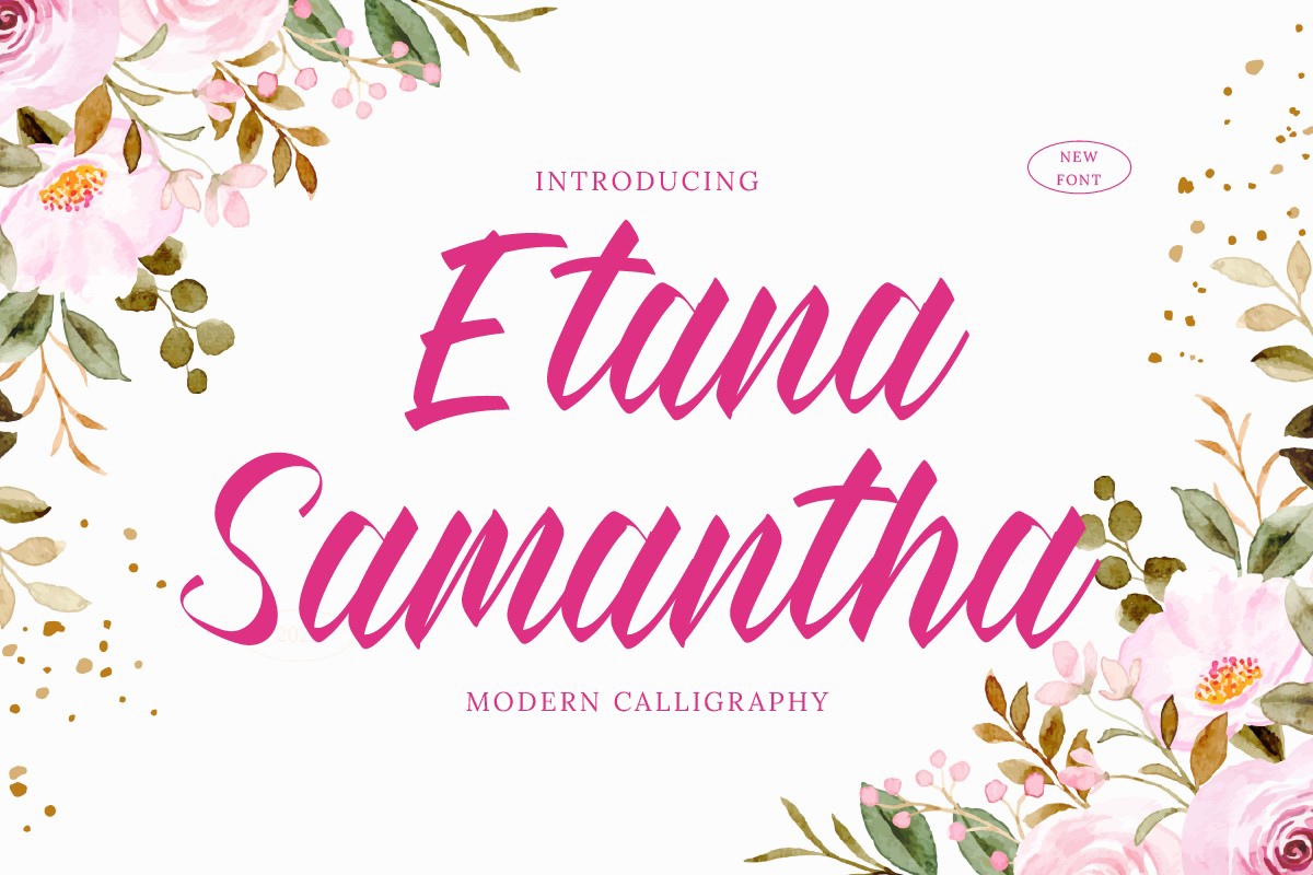 Beispiel einer Etana Samantha-Schriftart