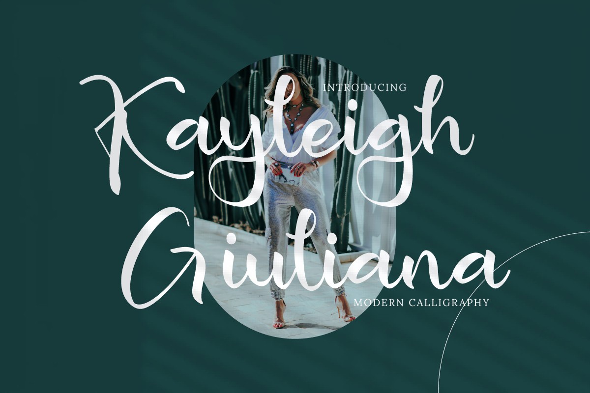 Beispiel einer Kayleigh Giuliana Regular-Schriftart