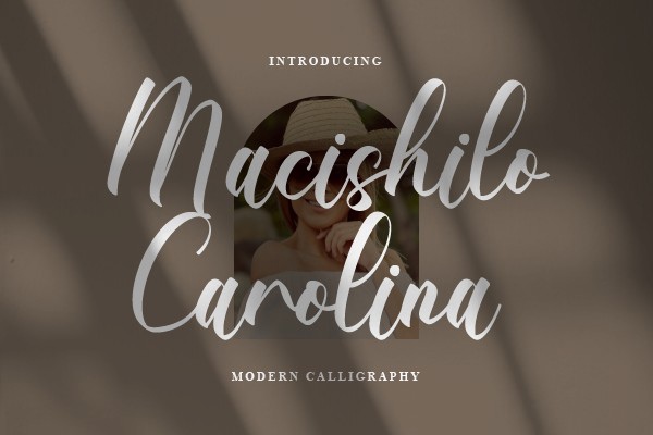 Beispiel einer Macishilo Carolina-Schriftart