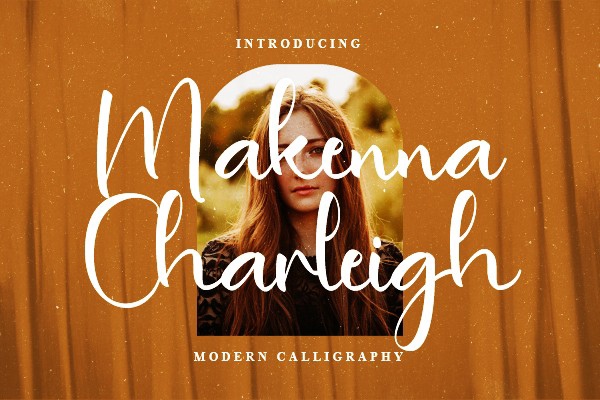 Beispiel einer Makenna Charleigh Regular-Schriftart