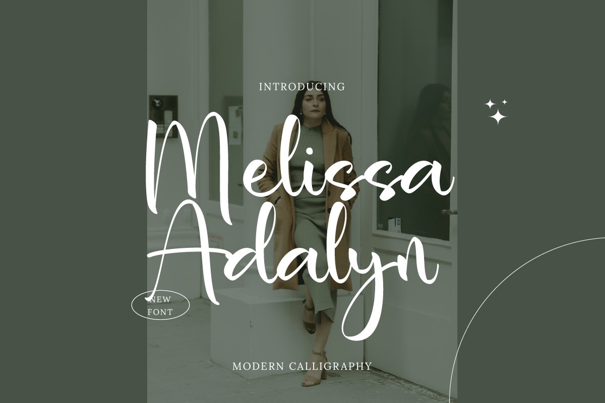 Beispiel einer Melissa Adalyn-Schriftart