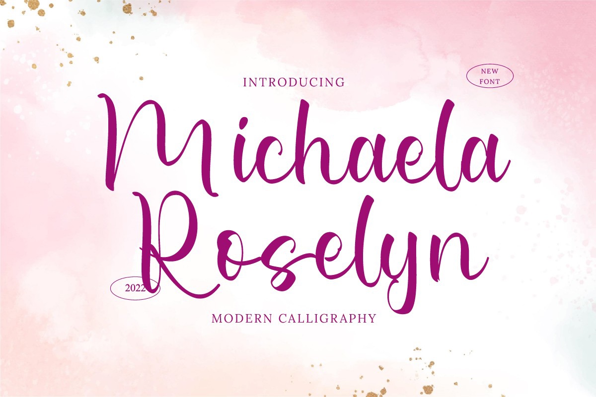 Beispiel einer Michaela Roselyn-Schriftart