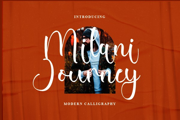 Beispiel einer Milani Journey-Schriftart