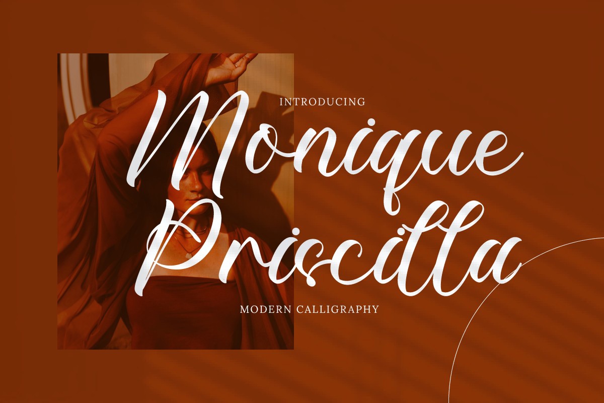 Beispiel einer Monique Priscilla-Schriftart