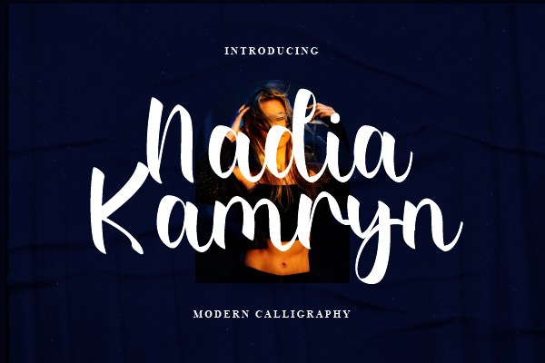 Beispiel einer Nadia Kamryn-Schriftart