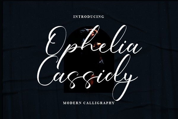 Beispiel einer Ophelia Cassidy-Schriftart