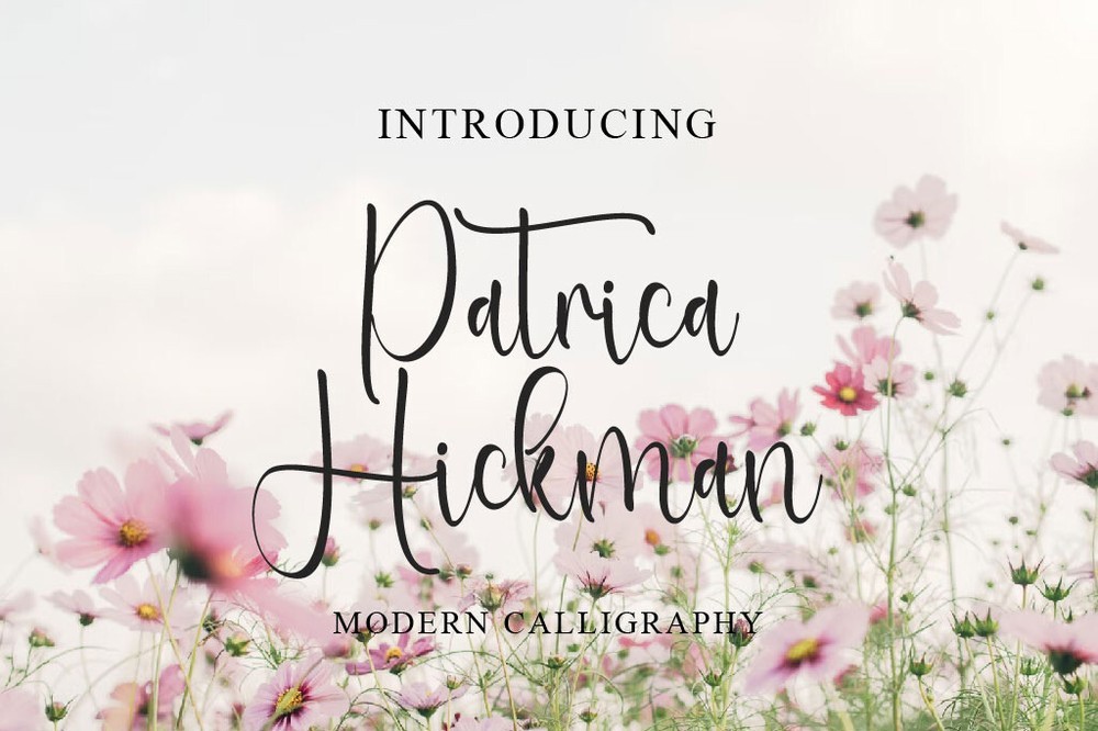 Beispiel einer Patrica Hickman-Schriftart
